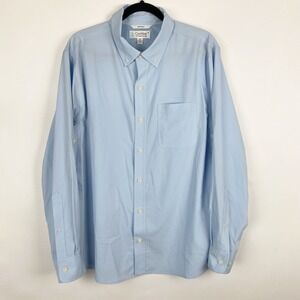 Coolibar Button Down Shirt Mens L Blue UPF 50+ Long Sleeve Ventilated